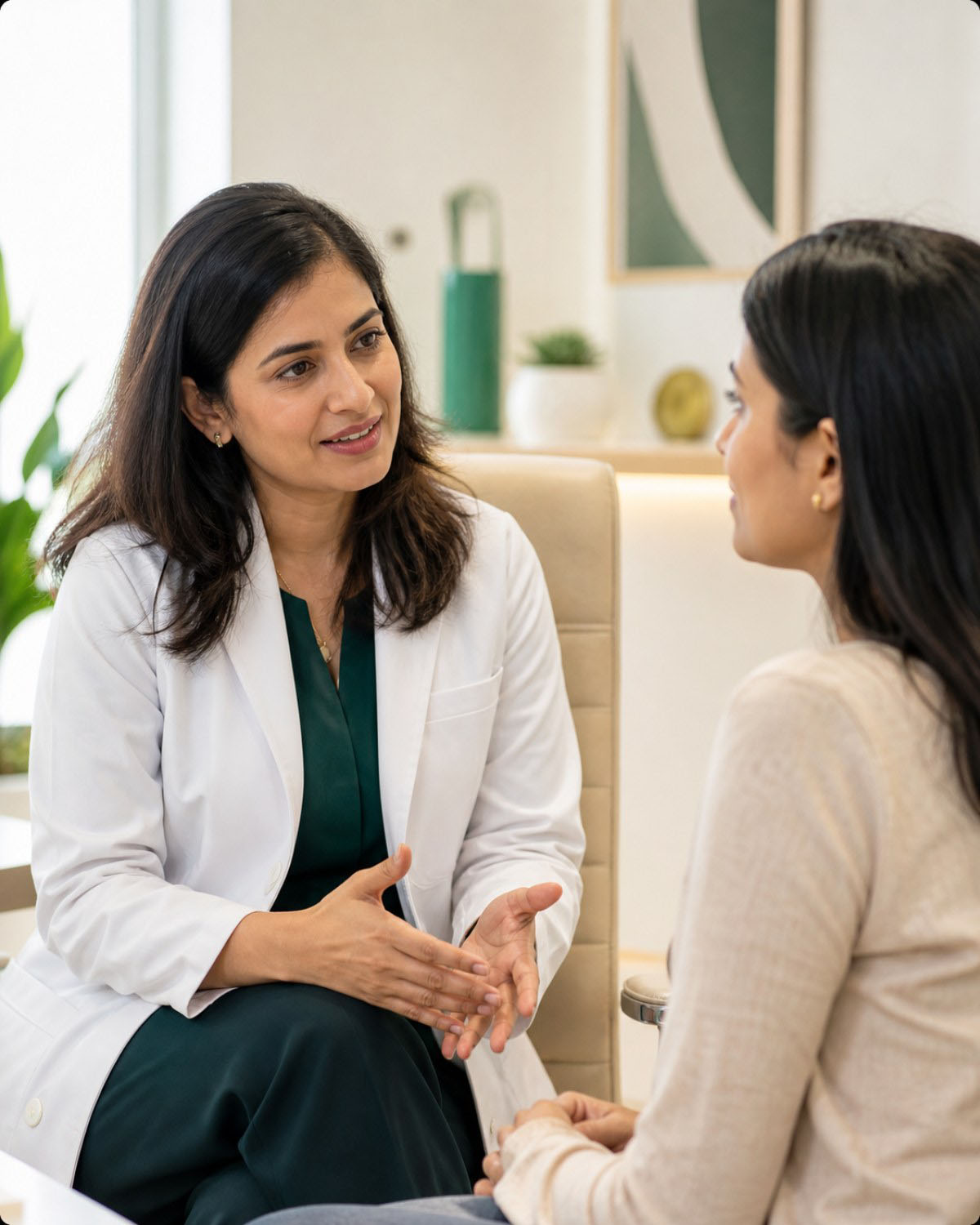 Patient receiving personalized dermatology care at SkinPlus